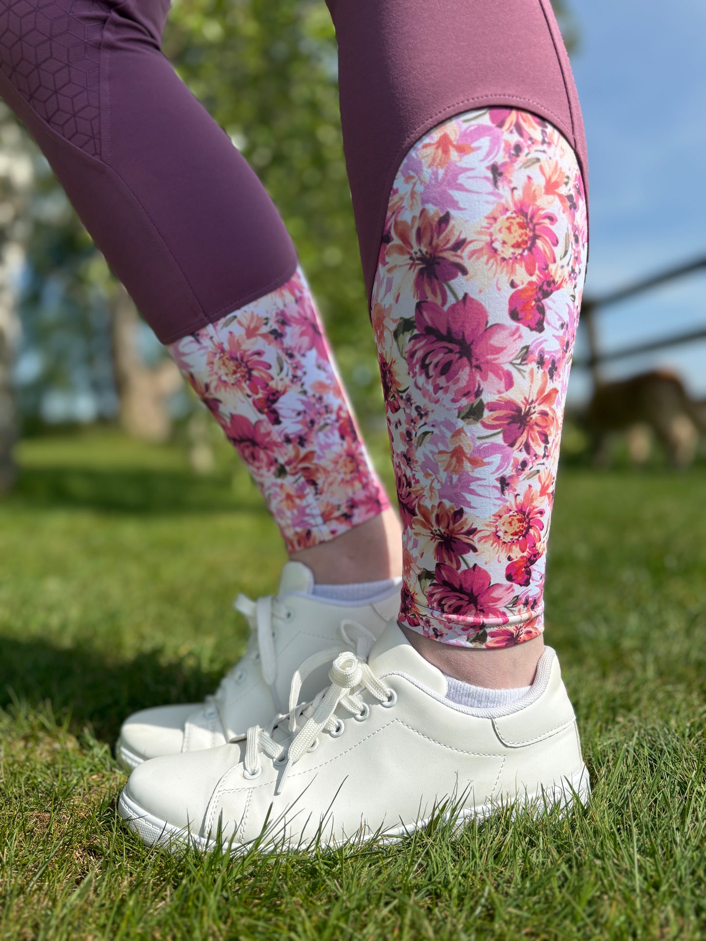 Spring Pink Standard Riding Leggings/Tights (Non Silicone)
