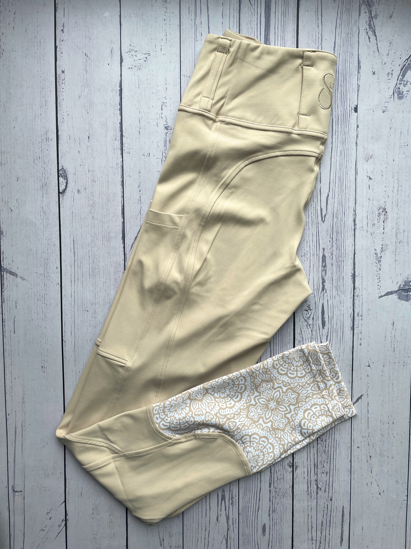 Custard Cream Competition Standard Riding Leggings/Tights (Non Silicone)