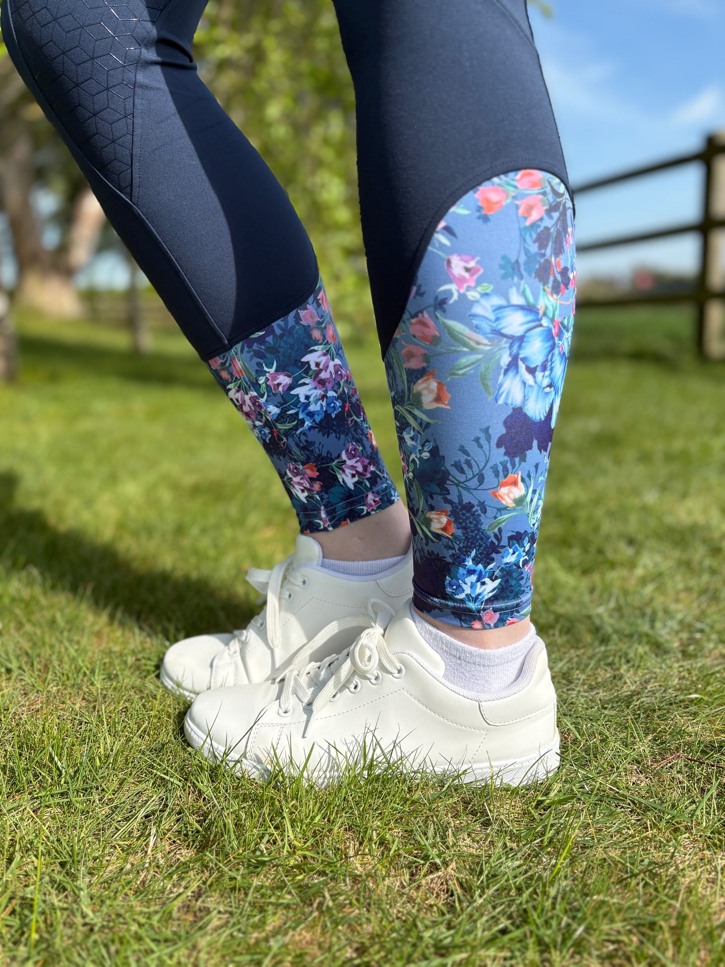 Botanic Navy Full Seat Riding Leggings