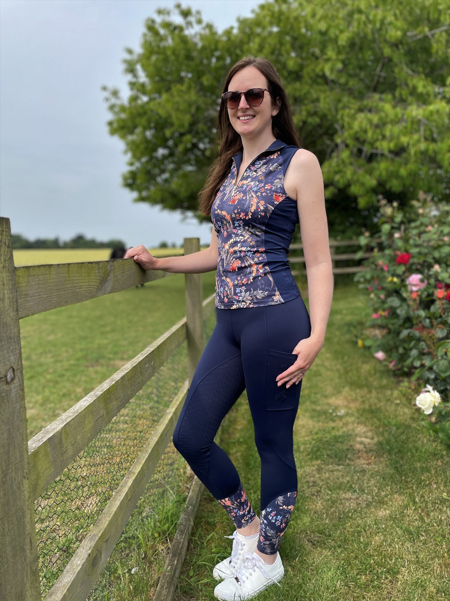 Autumn Navy Full Seat Riding Leggings