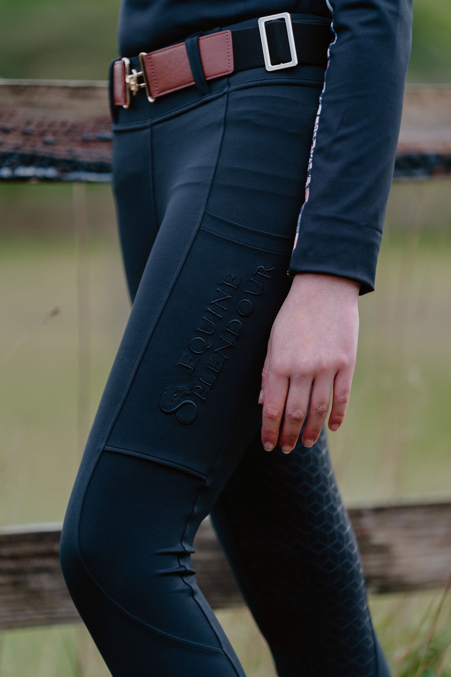 Children's Secret Garden Black Standard Full Seat Riding Leggings