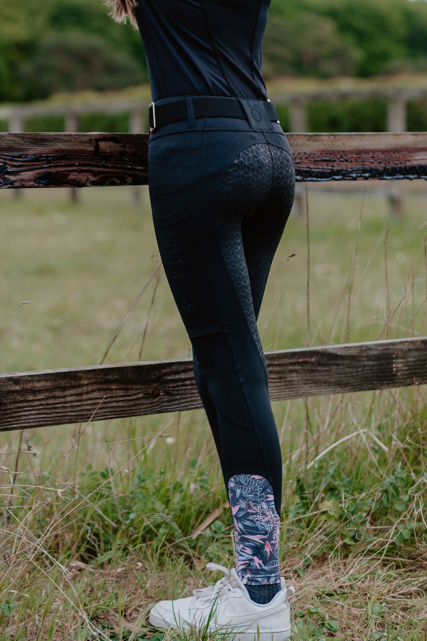 Children's Secret Garden Black Standard Full Seat Riding Leggings
