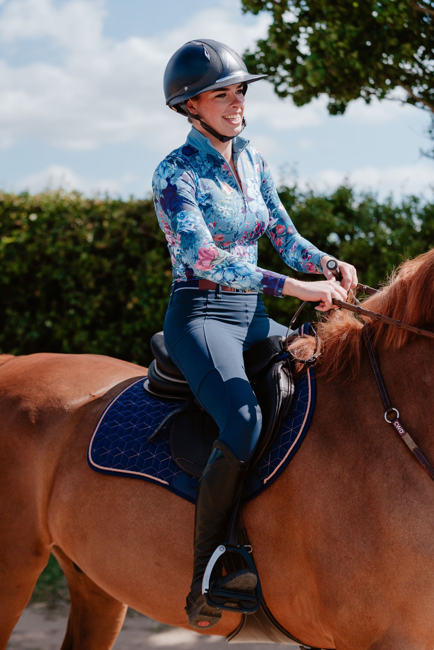 Botanic Navy Long Sleeve Base Layer