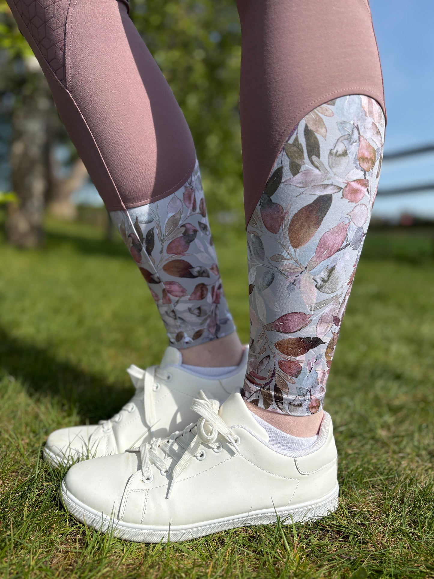 Misty Taupe Riding Leggings (Non Silicone)
