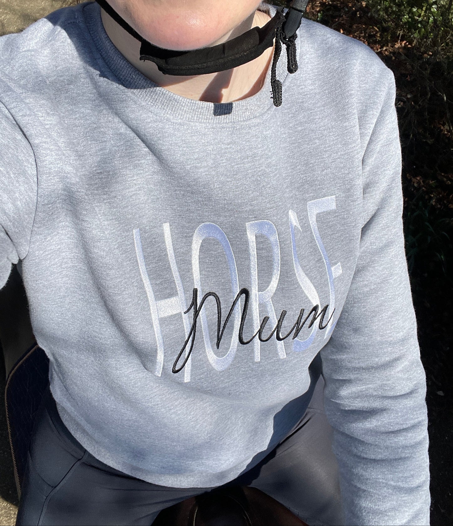 Horse Mum Crew Neck Sweatshirt Grey