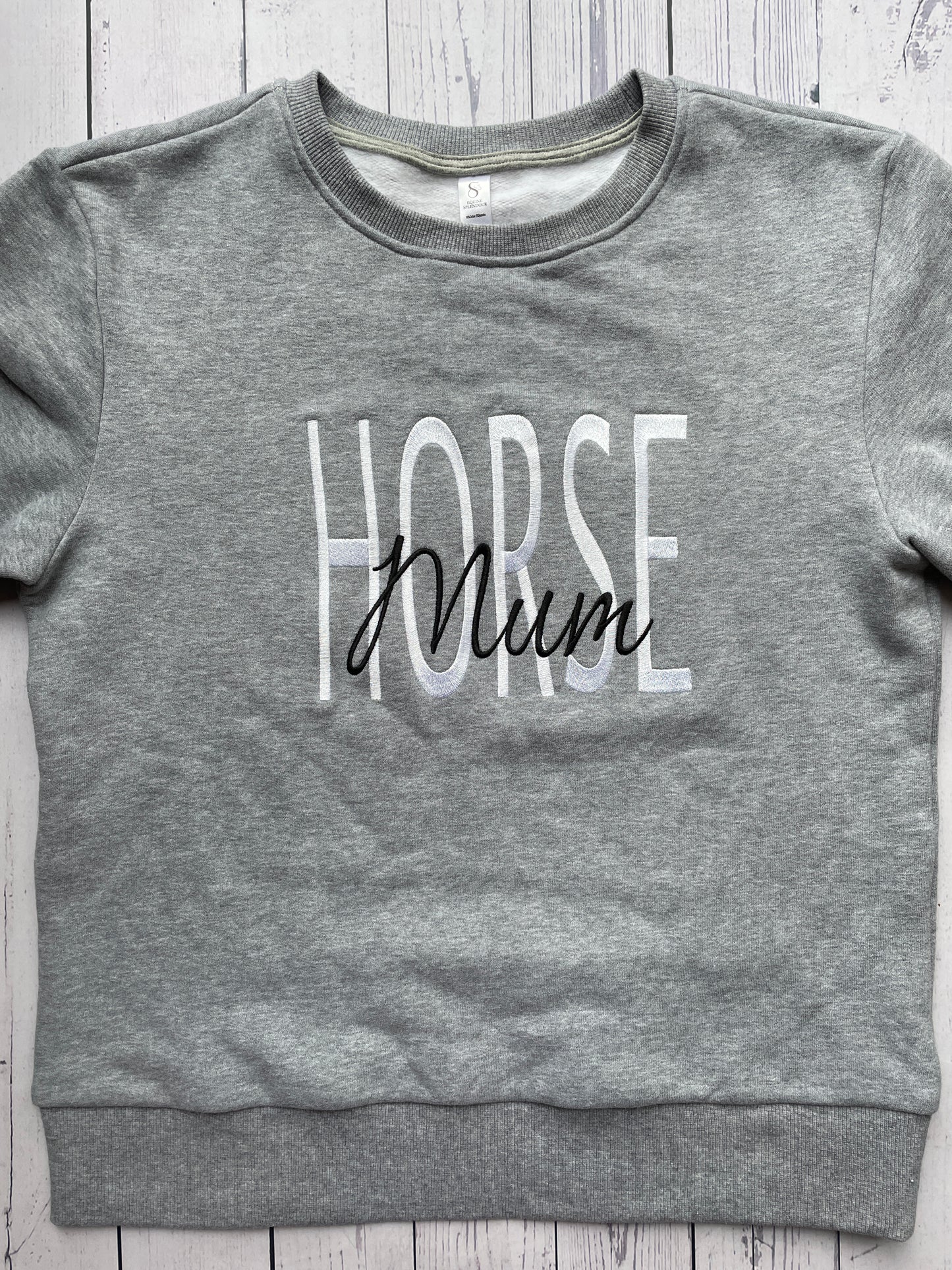 Horse Mum Crew Neck Sweatshirt Grey