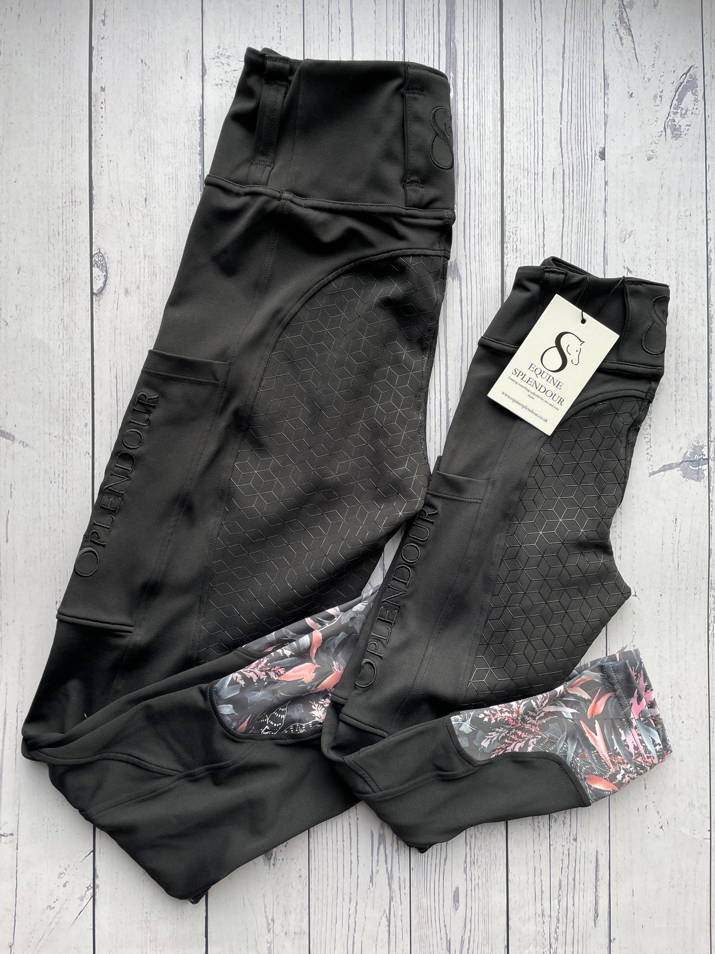 Children's Secret Garden Black Standard Full Seat Riding Leggings
