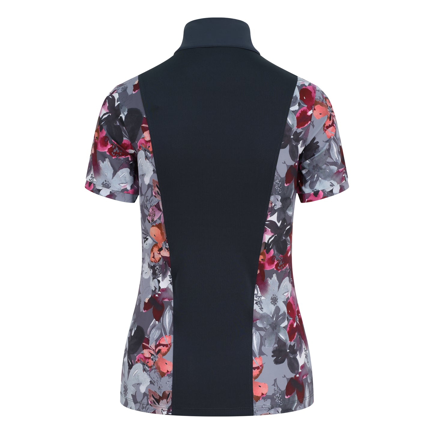 Slate Grey Floral Short Sleeve Base Layer