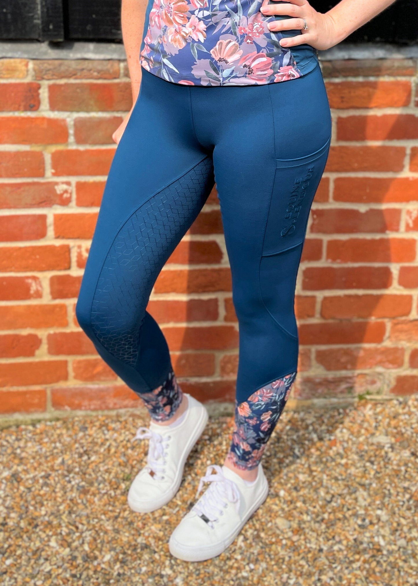Teal Delight Full Seat Standard Riding Leggings/Tights