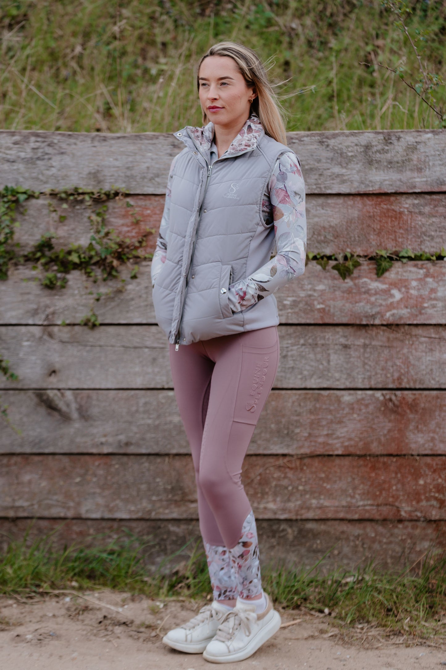 Misty Taupe Full Seat Standard Riding Leggings/Tights