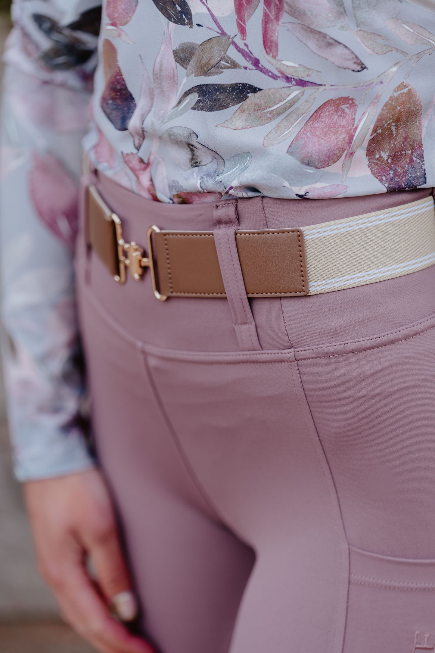Misty Taupe Full Seat Standard Riding Leggings/Tights