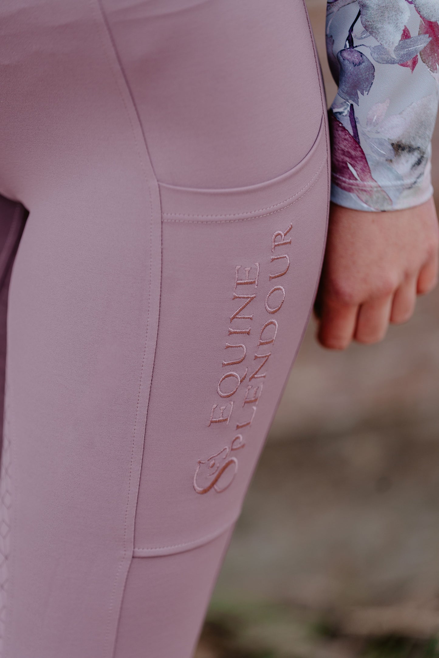 Misty Taupe Full Seat Standard Riding Leggings/Tights
