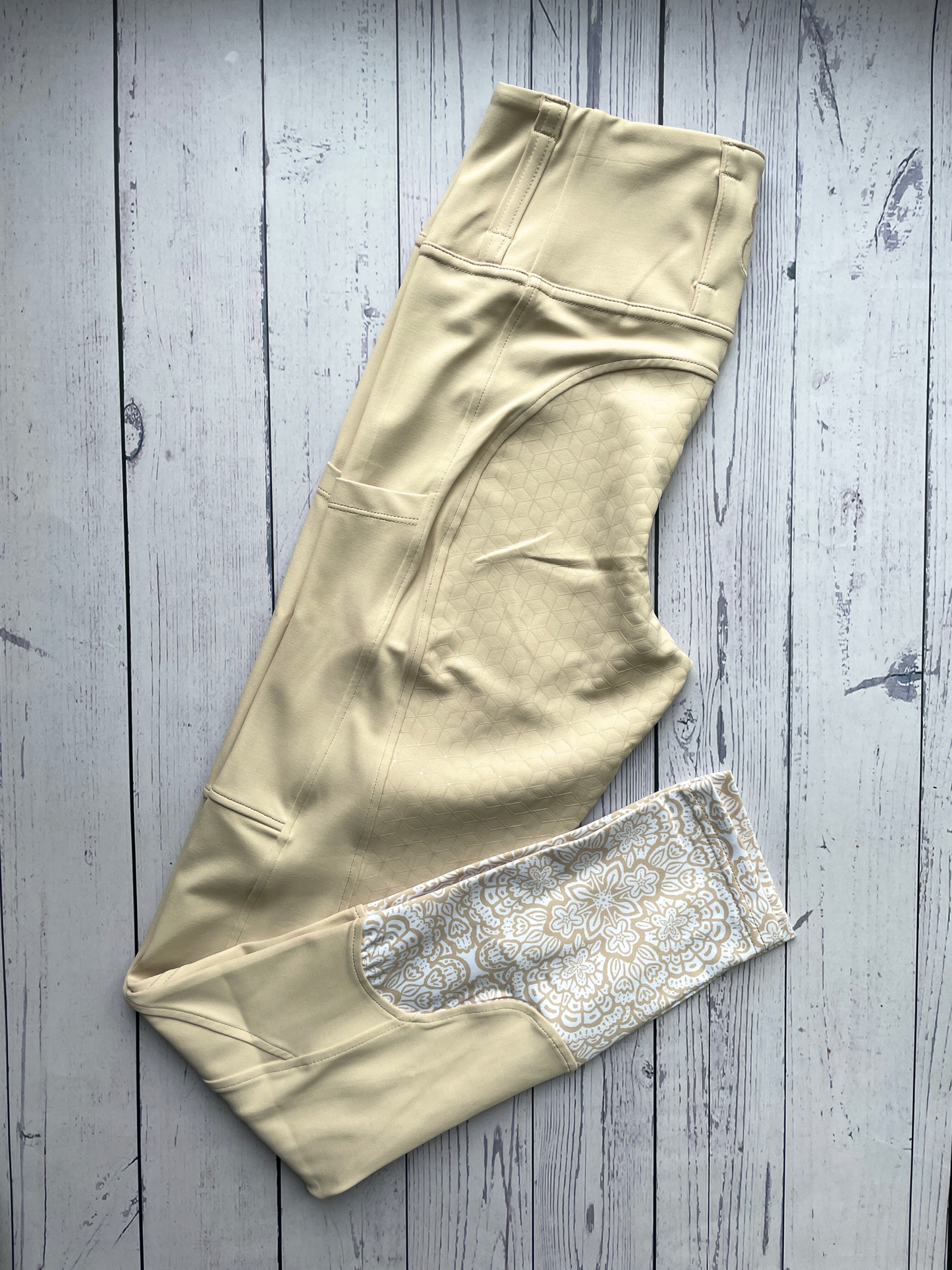 Custard Cream Competition Standard Full Seat Riding Leggings/Tights