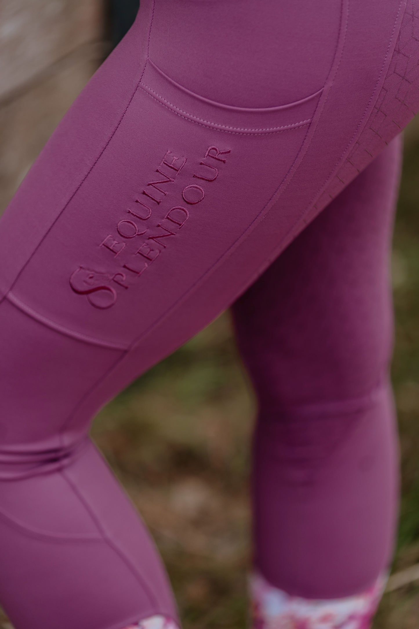 Spring Pink Standard Riding Leggings/Tights (Non Silicone)