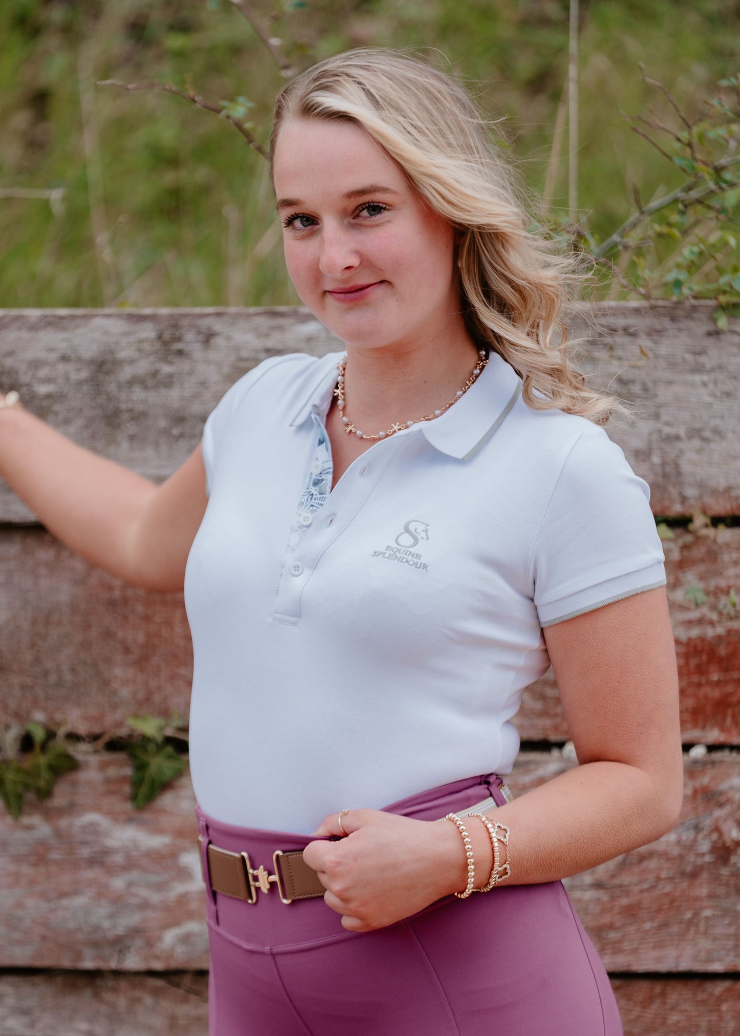 White Bohemian Polo Shirt