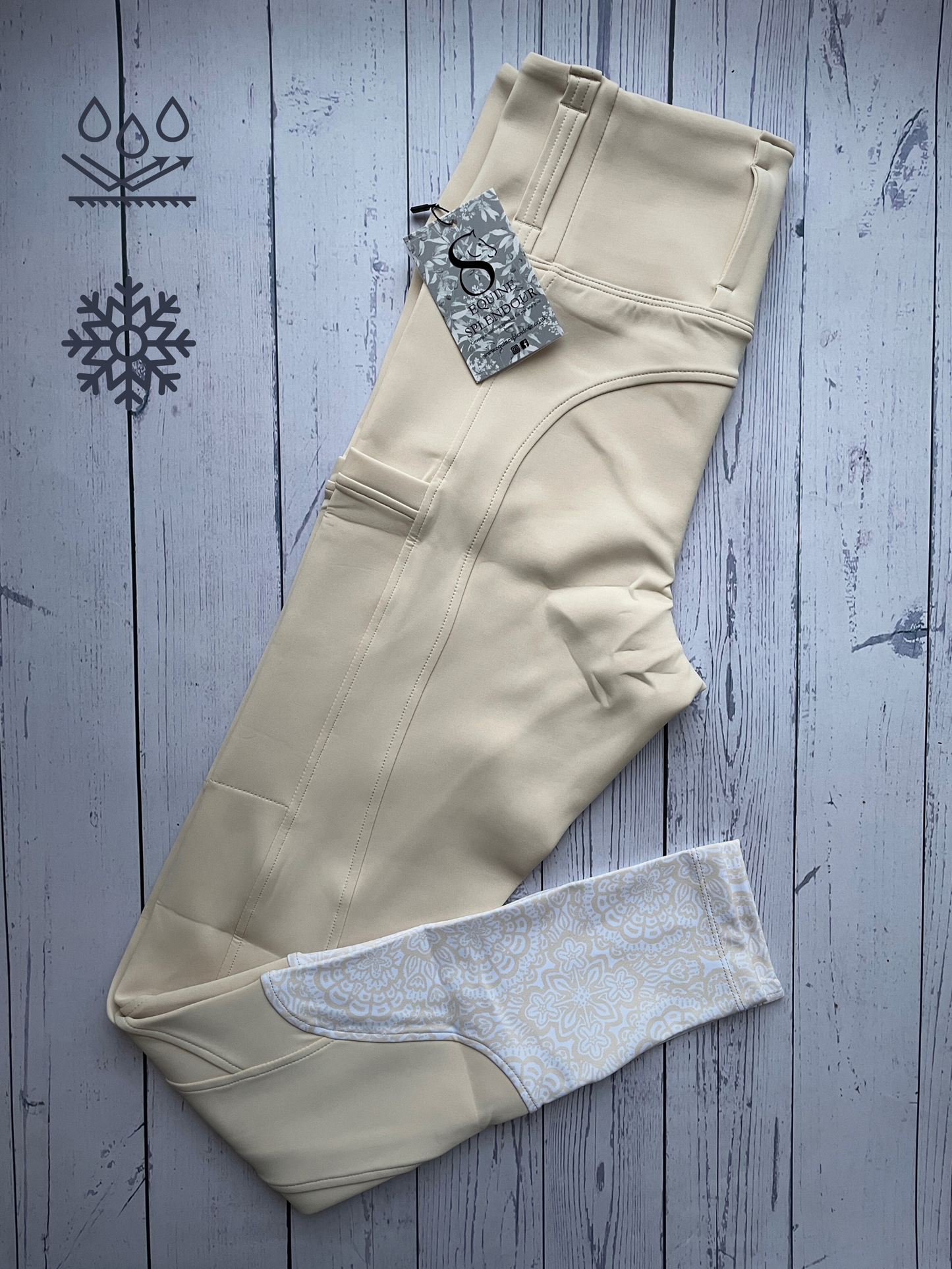Buttercream All Season Riding Leggings/Tights (Non Silicone) - Water Resistant