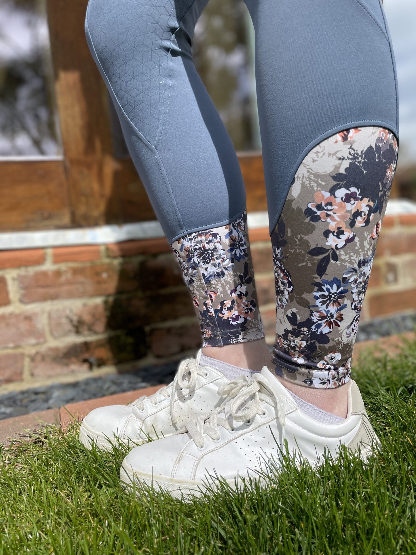 Dusky Blue Full Seat Riding Leggings