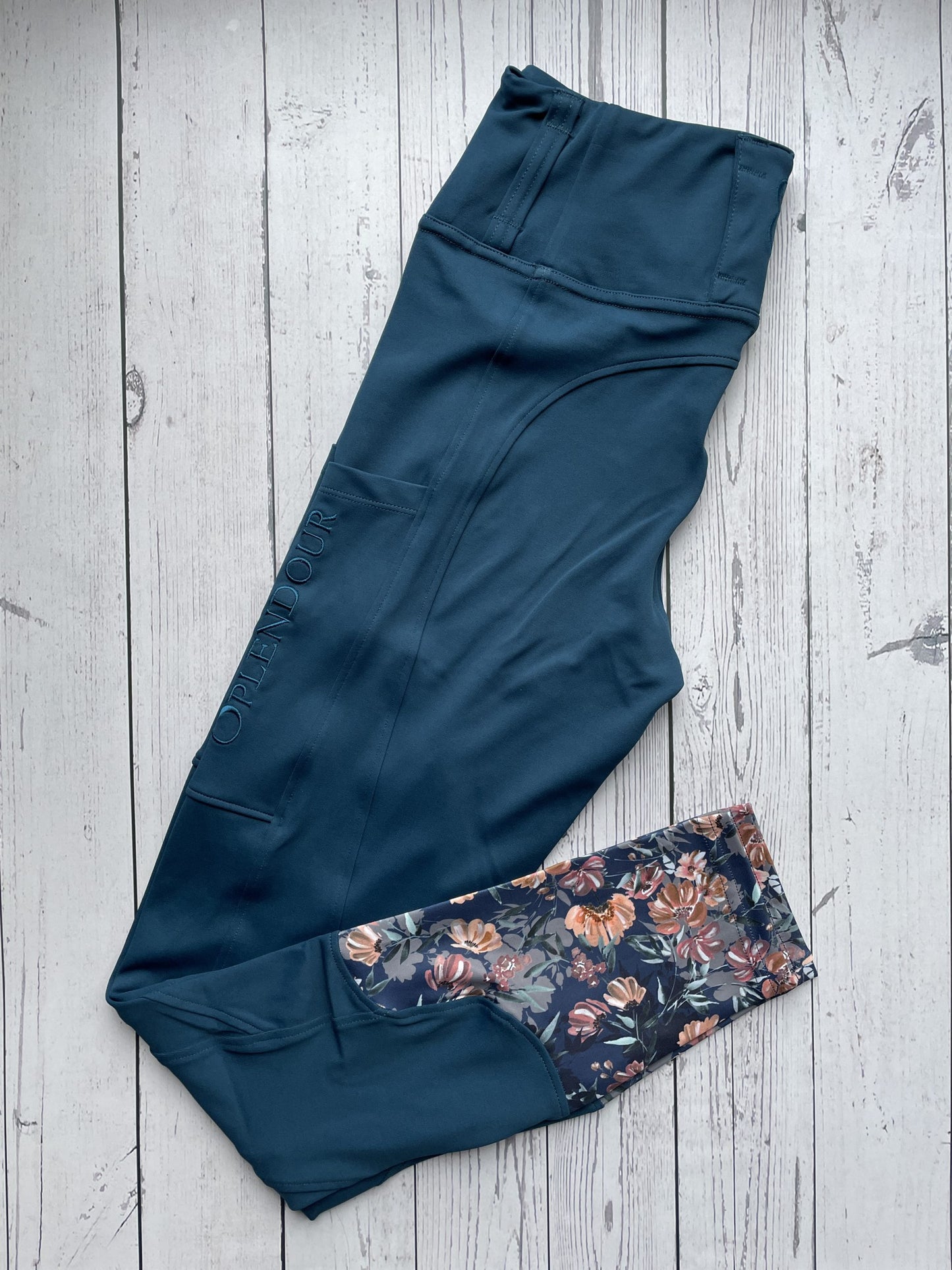 Teal Delight Riding Leggings (Non Silicone)