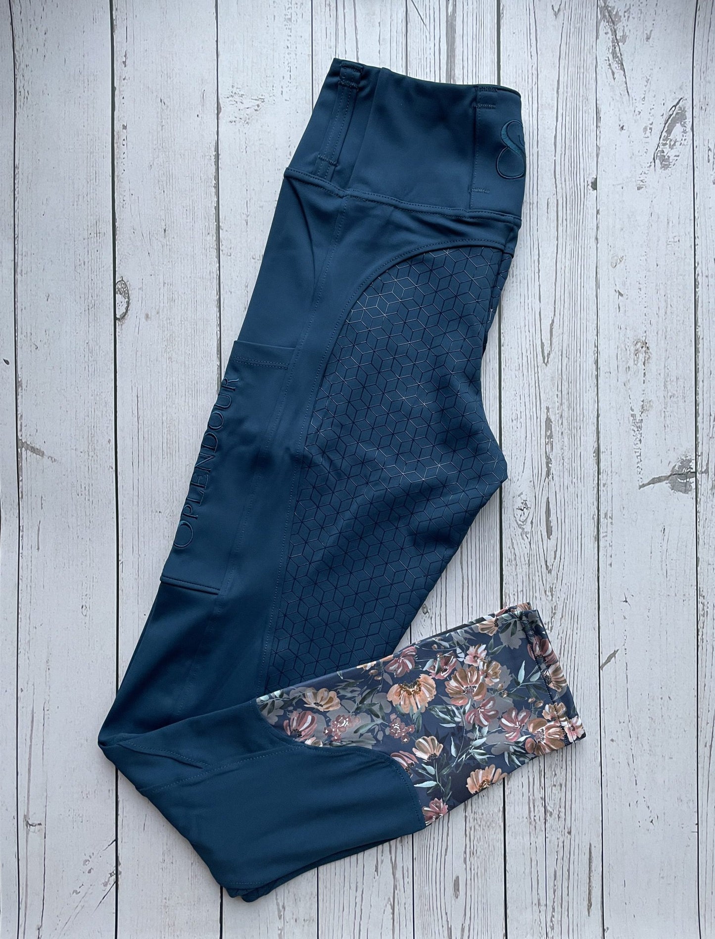 Teal Delight Full Seat Riding Leggings