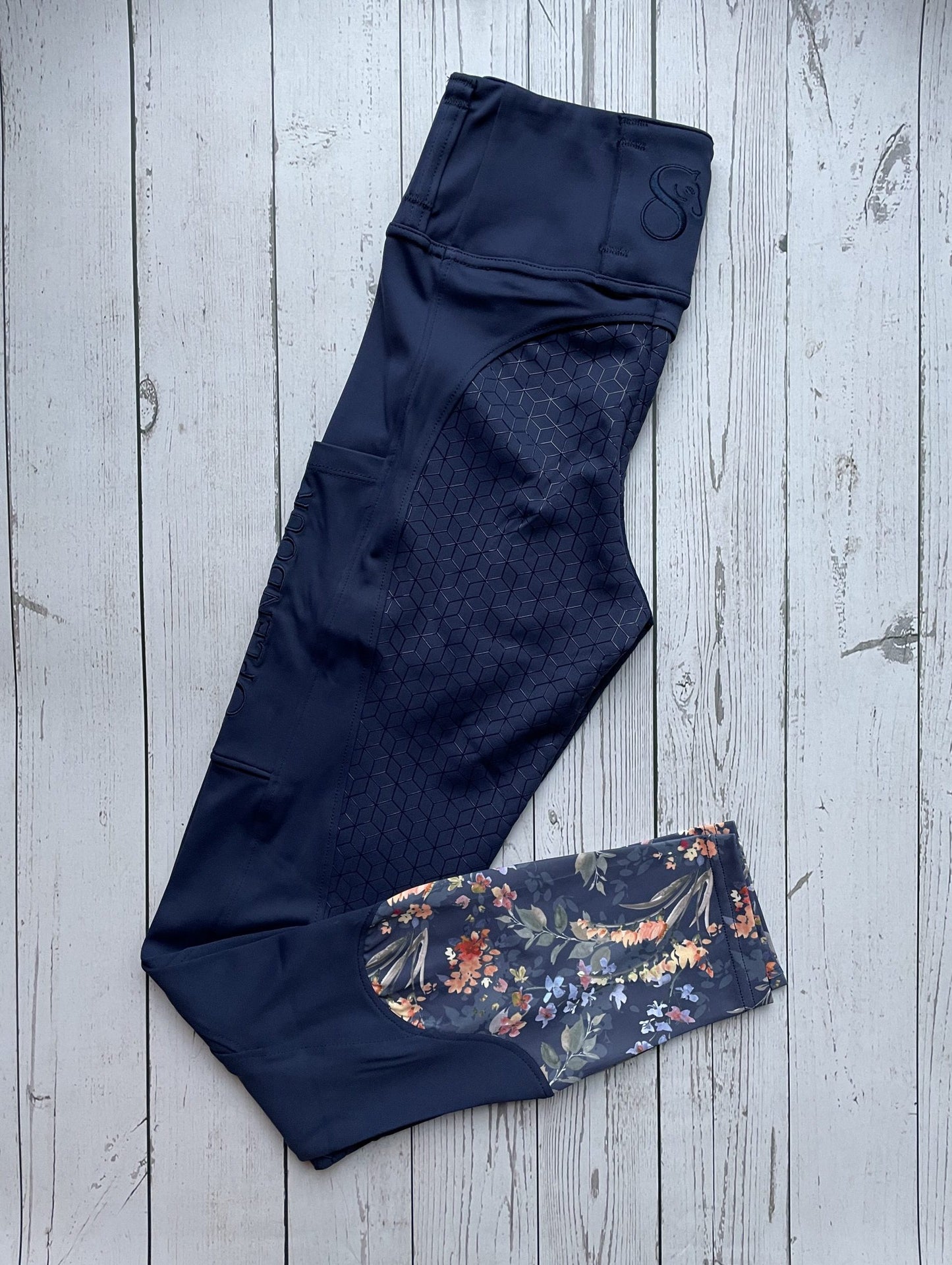 Autumn Navy Full Seat Riding Leggings