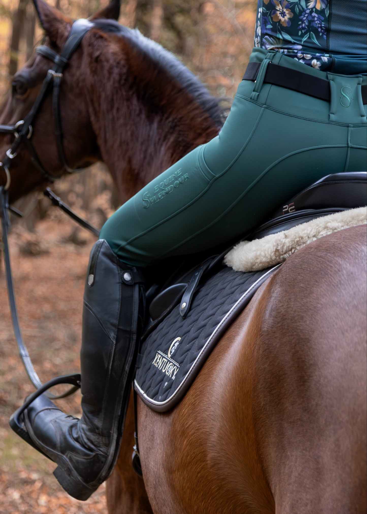 Forest Sensation All Season Riding Leggings/Tights (Non Silicone) - Water Resistant