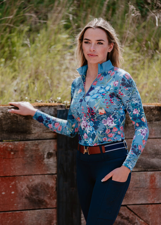 Botanic Navy Long Sleeve Base Layer