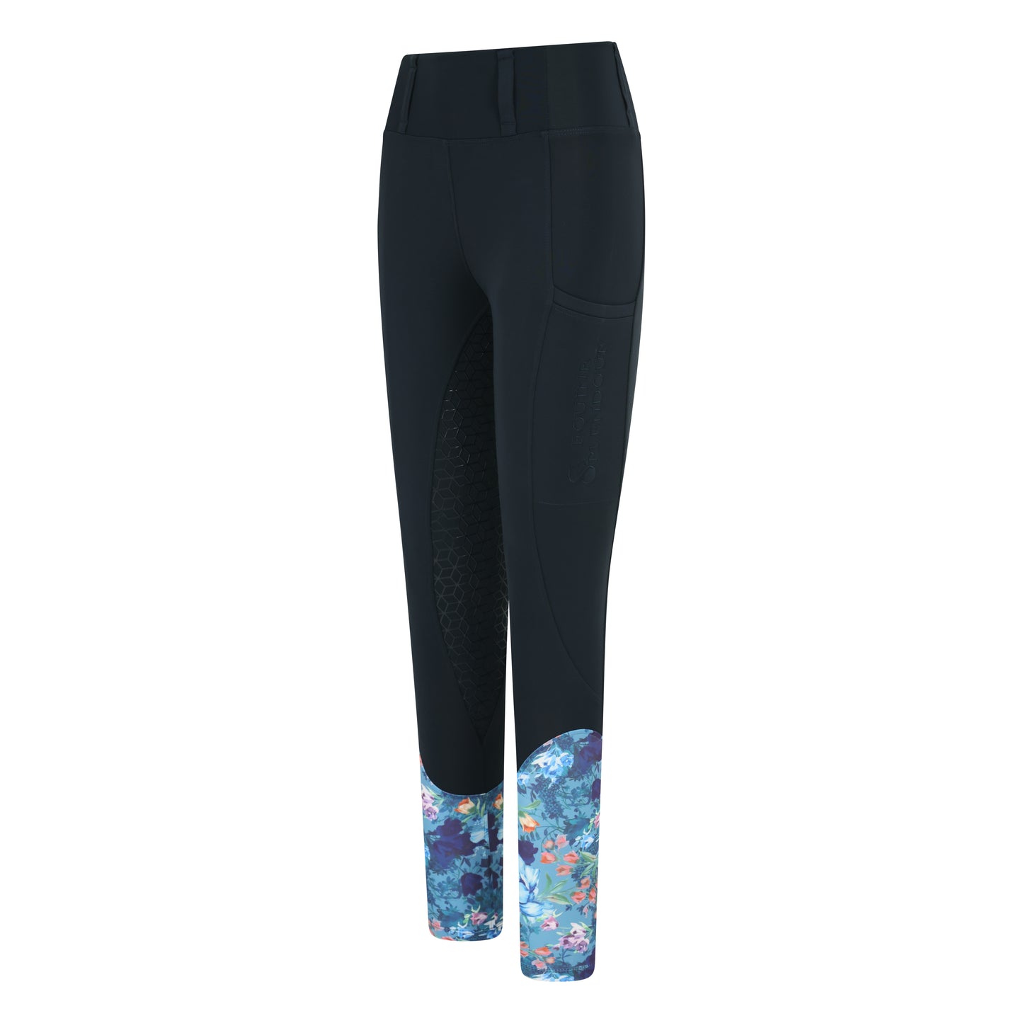 Botanic Navy All Season Full Seat Riding Leggings/Tights  - Water Resistant