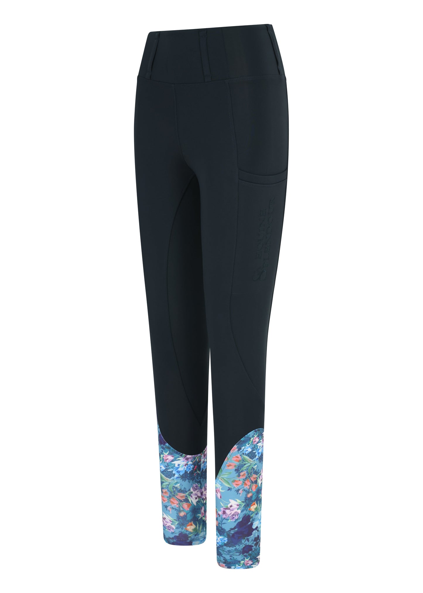 Botanic Navy All Season Riding Leggings/Tights (Non Silicone) - Water Resistant