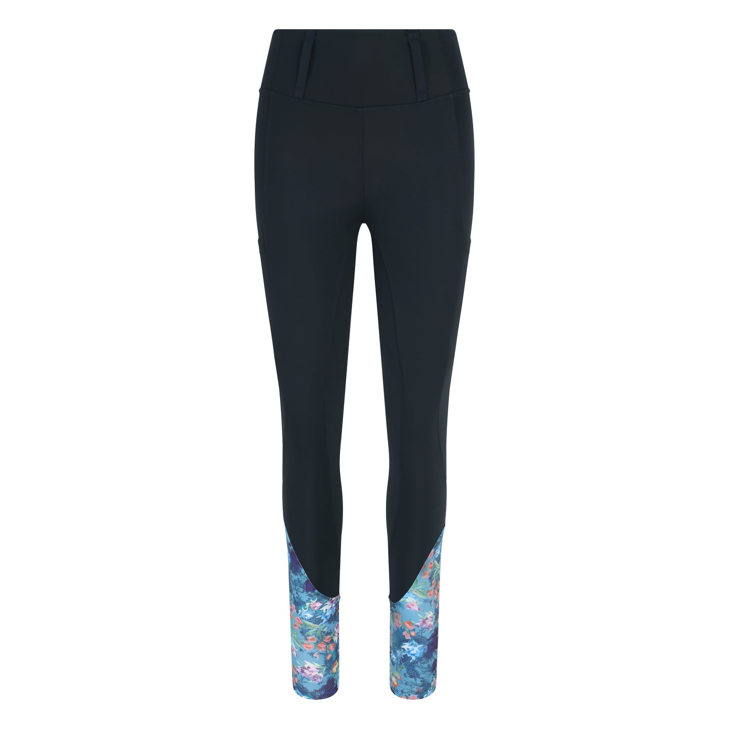 Botanic Navy All Season Riding Leggings/Tights (Non Silicone) - Water Resistant