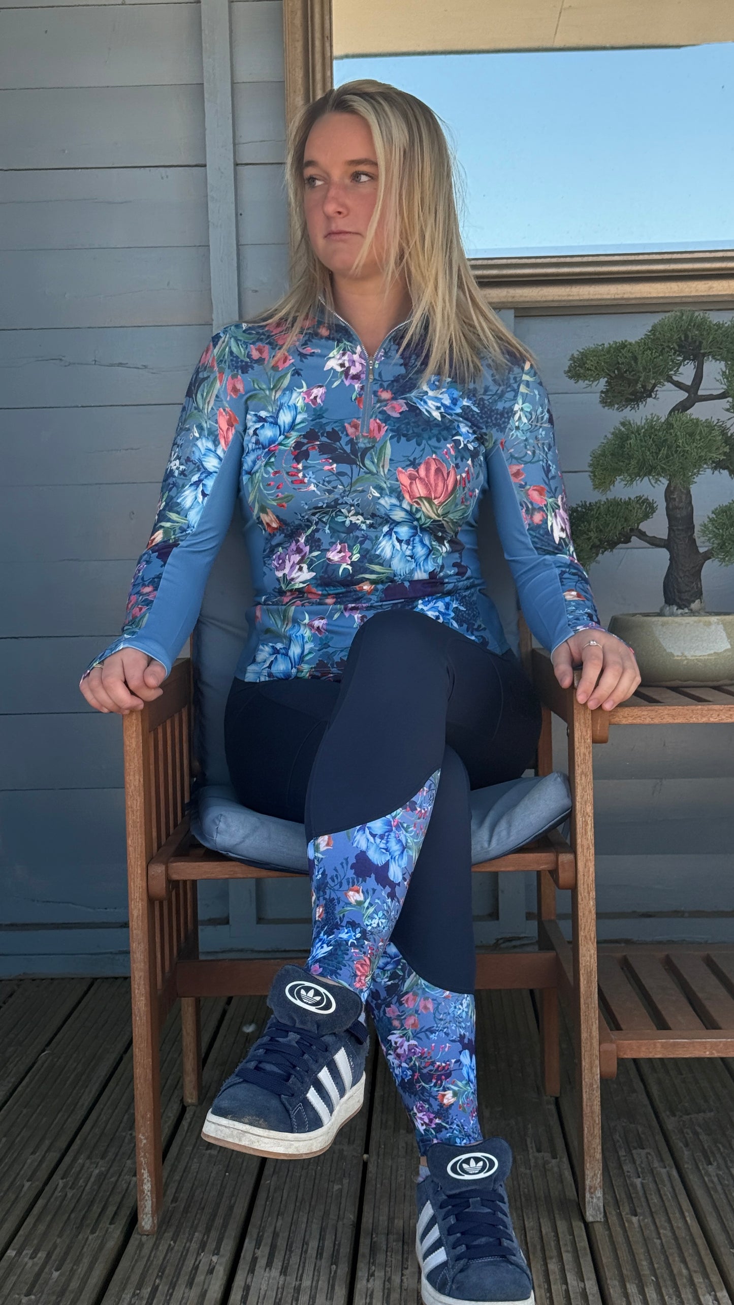 Botanic Navy Long Sleeve Base Layer