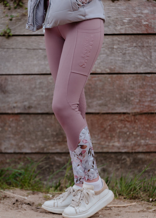 Misty Taupe Full Seat Riding Leggings/Tights