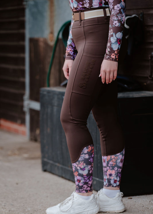 Rich Chocolate Full Seat Riding Leggings/Tights