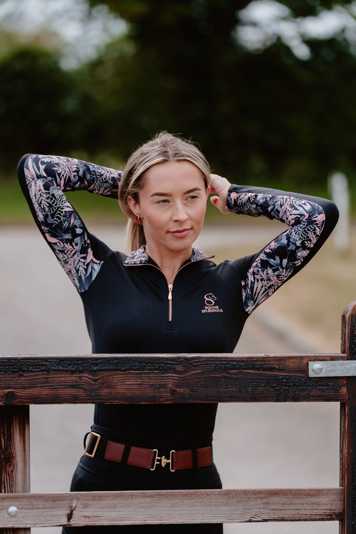 Secret Garden Black Long Sleeve Base Layer