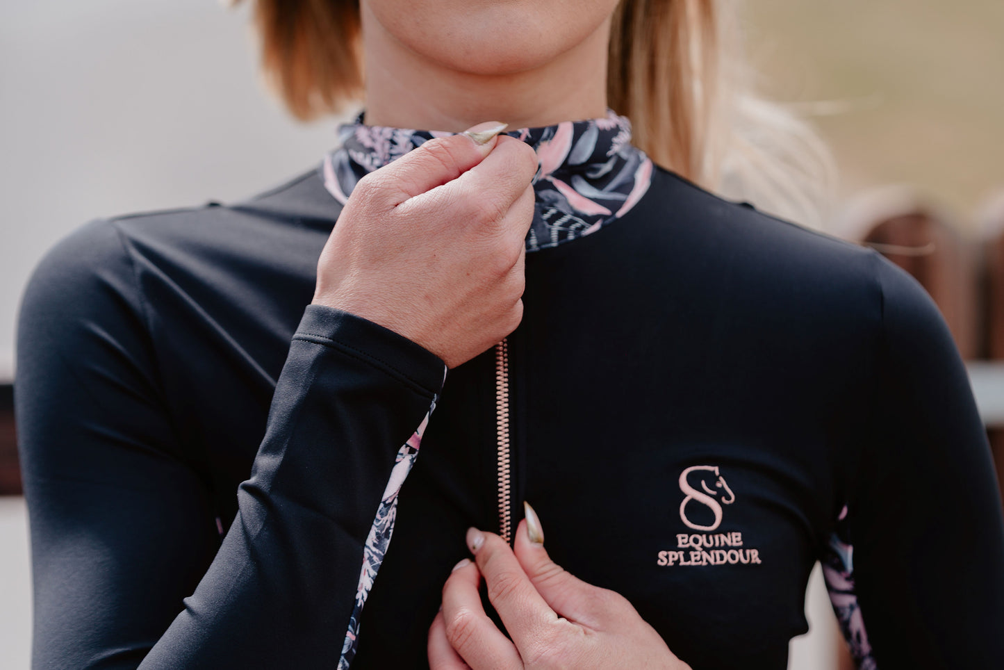 Secret Garden Black Long Sleeve Base Layer