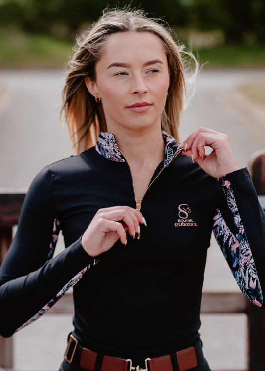 Secret Garden Black Long Sleeve Base Layer