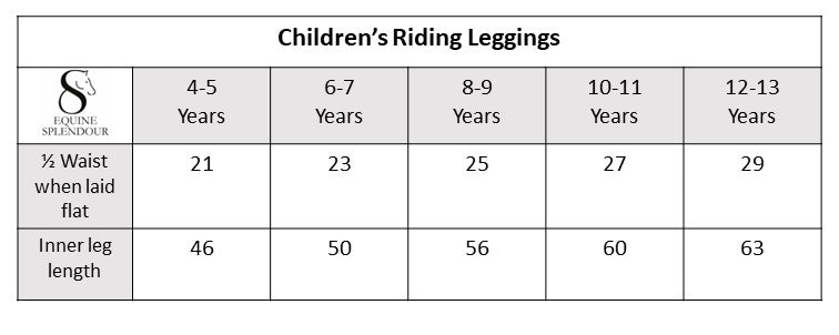 Children's Slate Grey Floral Full Seat Riding Leggings