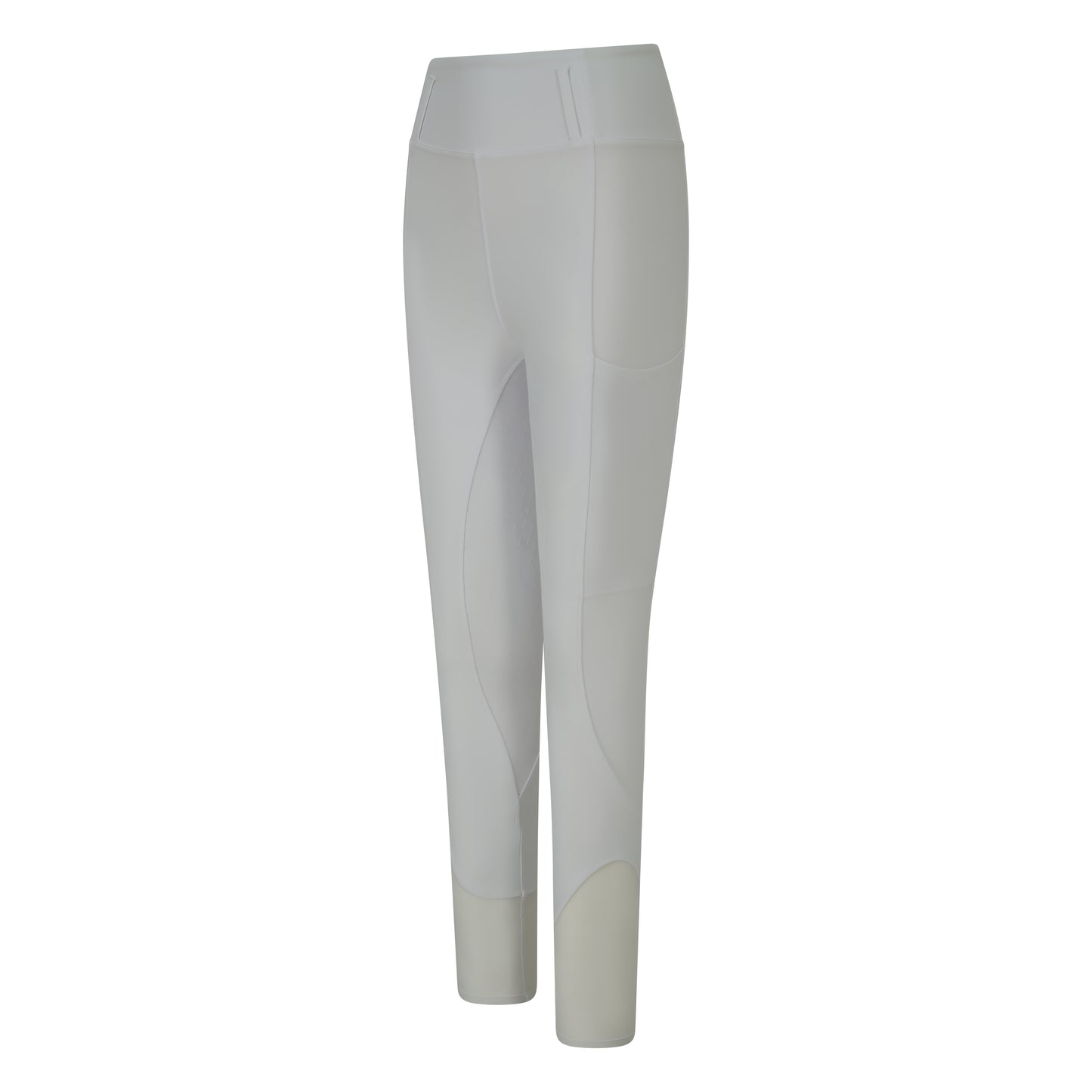 White Competition Full Seat Riding Leggings/Tights Vented Sock