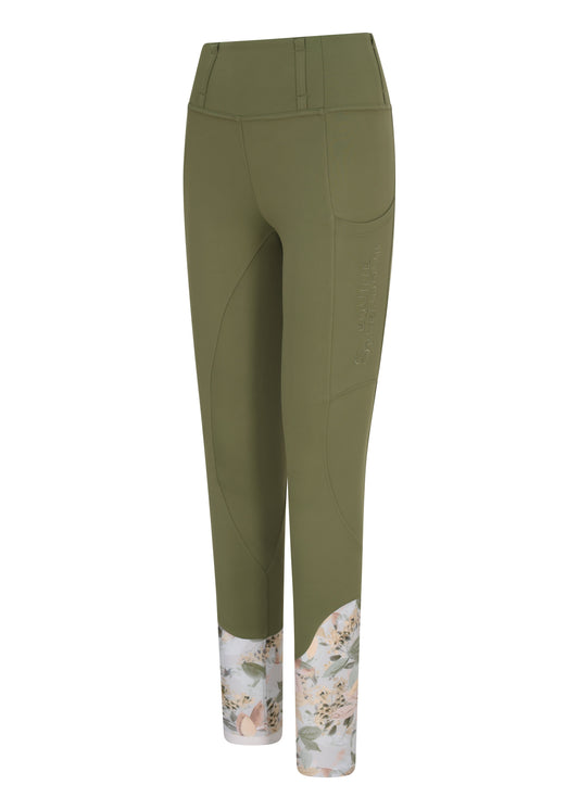 Woodland Fern Standard Riding Leggings/Tights (Non Silicone)