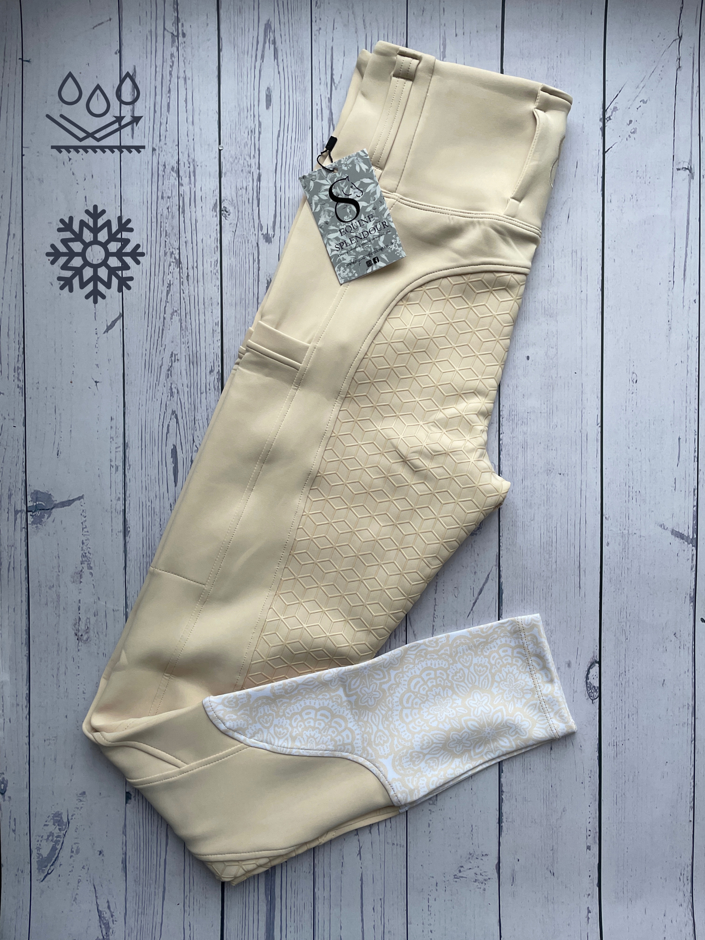 Buttercream Winter Full Seat Riding Leggings - Water Resistant