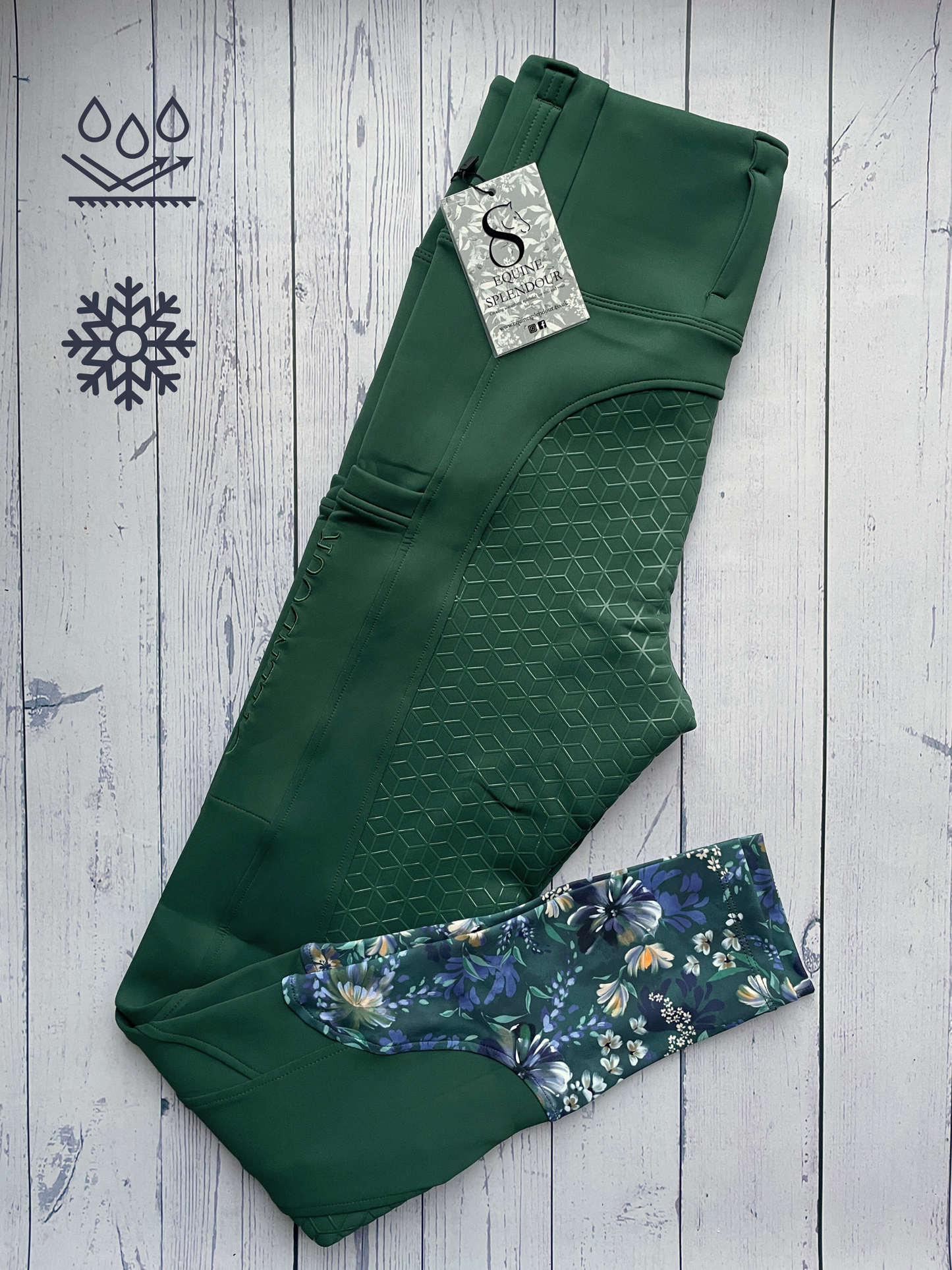 Forest Sensation Winter Full Seat Riding Leggings - Water Resistant