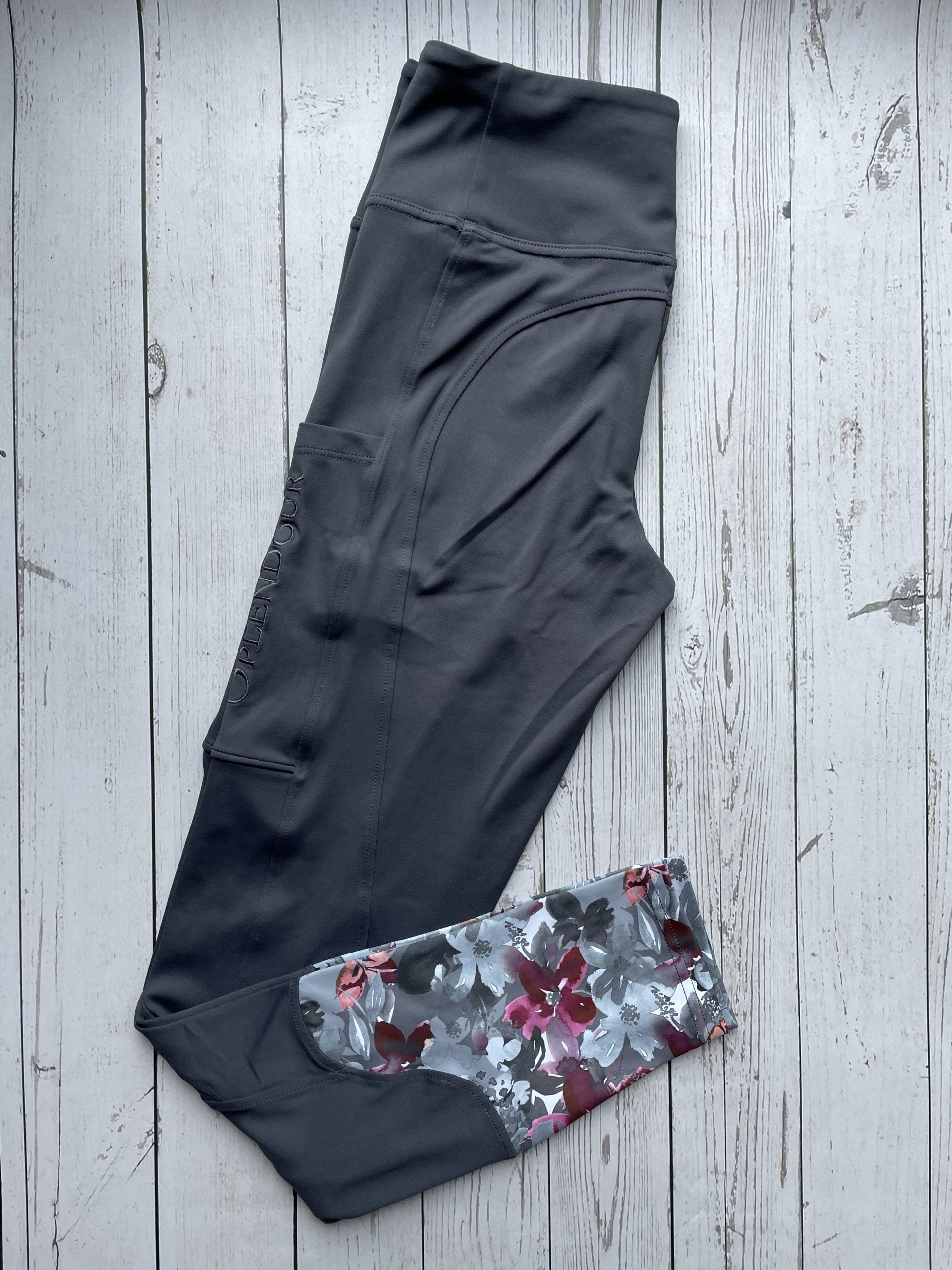 Black sale floral leggings