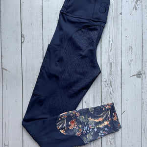 Autumn Navy Full Seat Riding Leggings