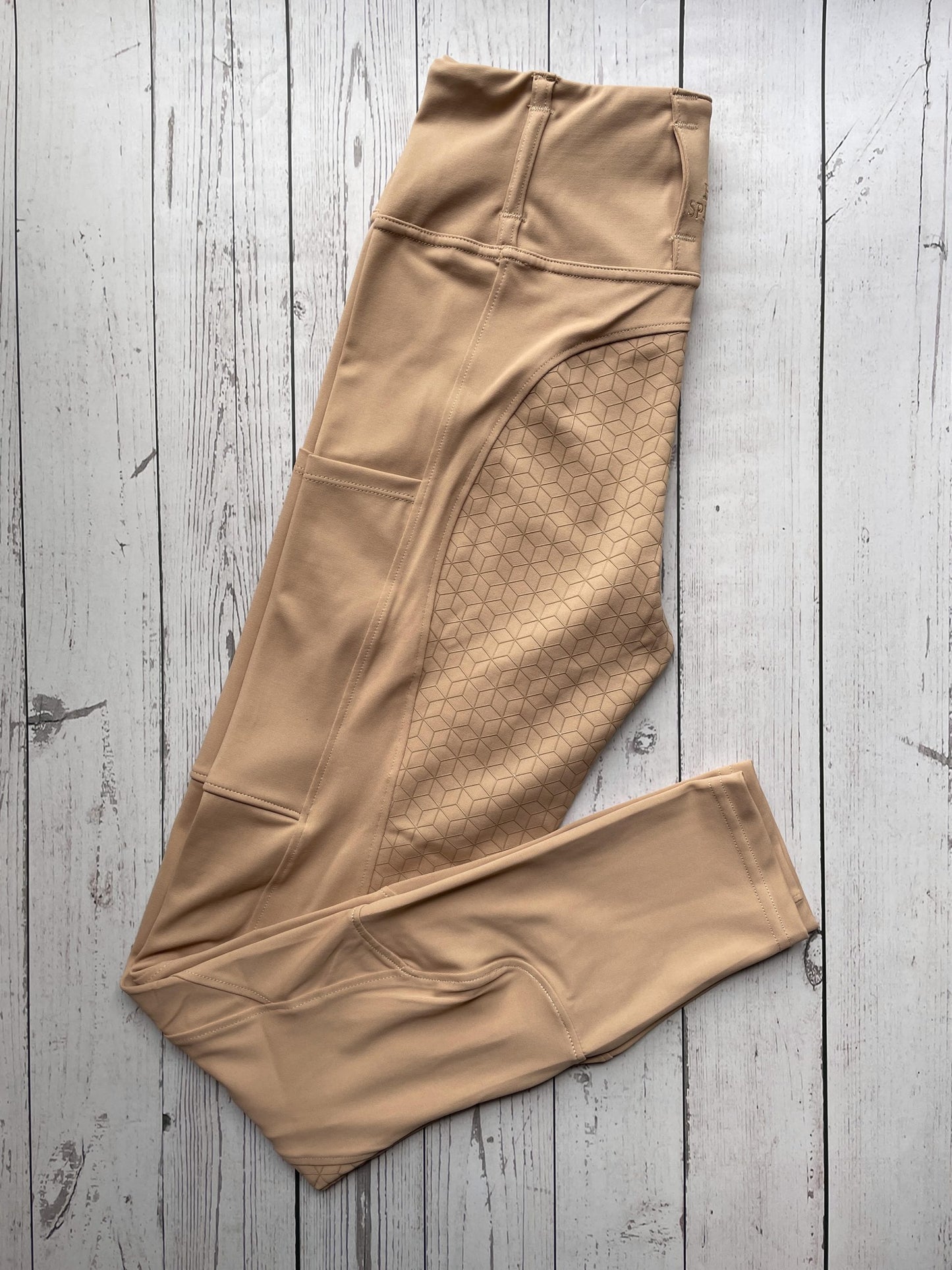Beige Competition Full Seat Riding Leggings